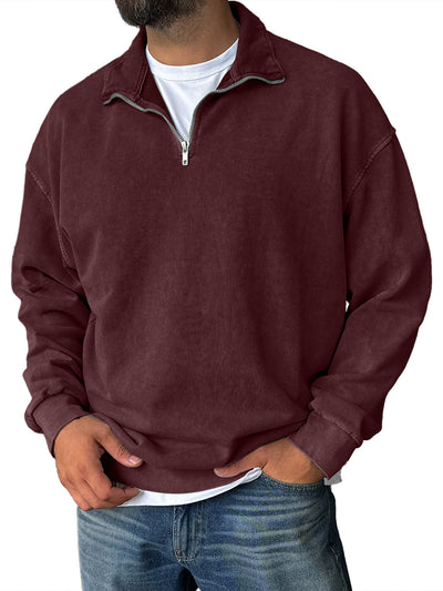 Frank | Sweat-shirt rétro à demi-glissière