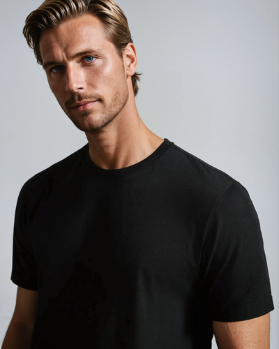 T-shirt Signature Supima – Noir profond