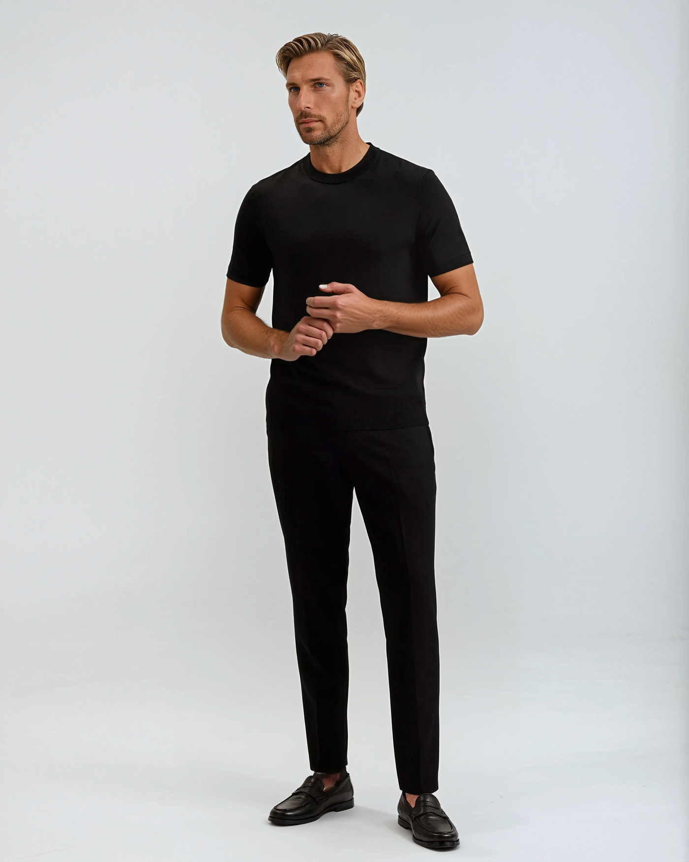 T-shirt Signature Supima – Noir profond