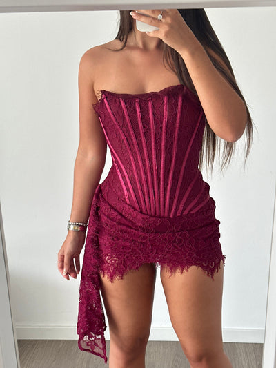 Rosaria | Robe corset en dentelle
