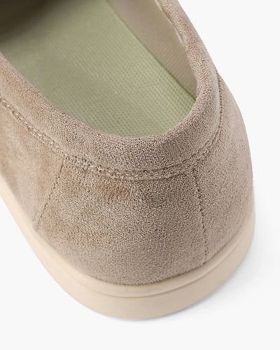 Mocassins en daim vieilli