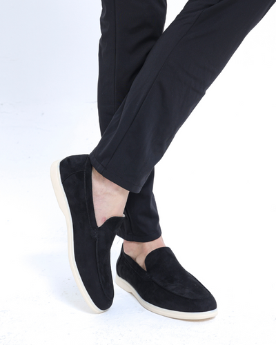 Mocassins en daim vieilli