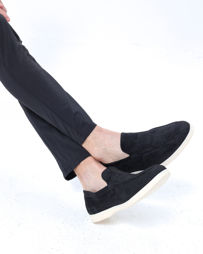 Mocassins en daim vieilli