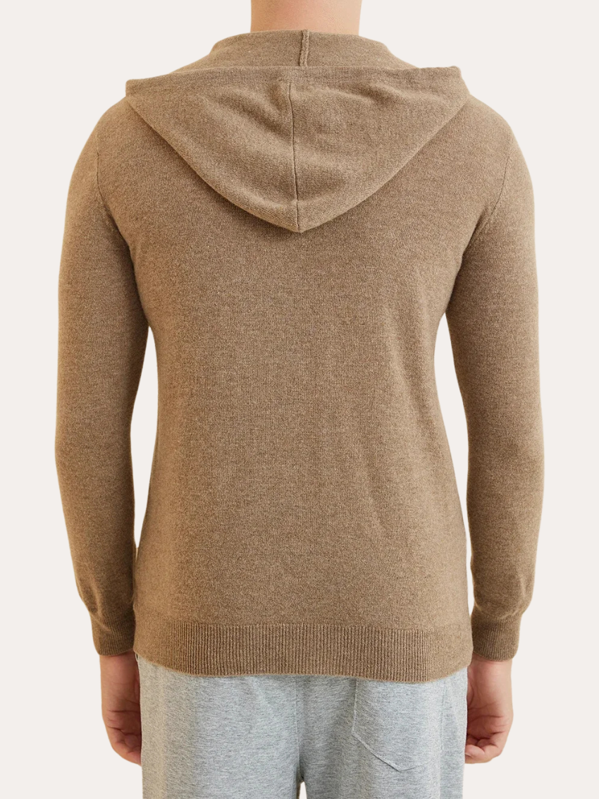 Essential Cashmere Hoodie - Khaki Artisan