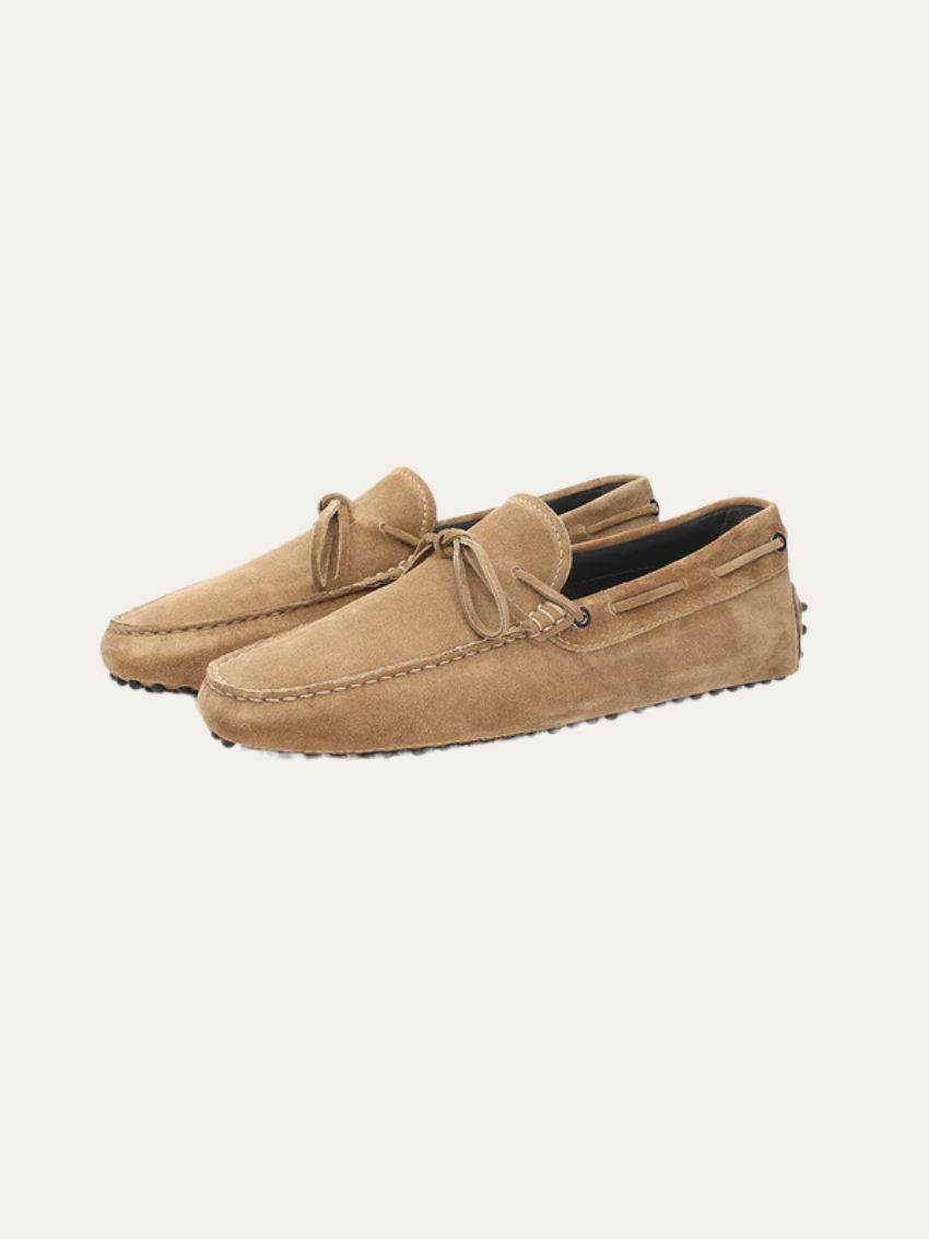Mocassins en daim beige