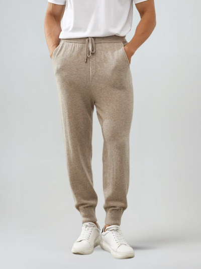 Pantalon en cachemire raffiné – Beige