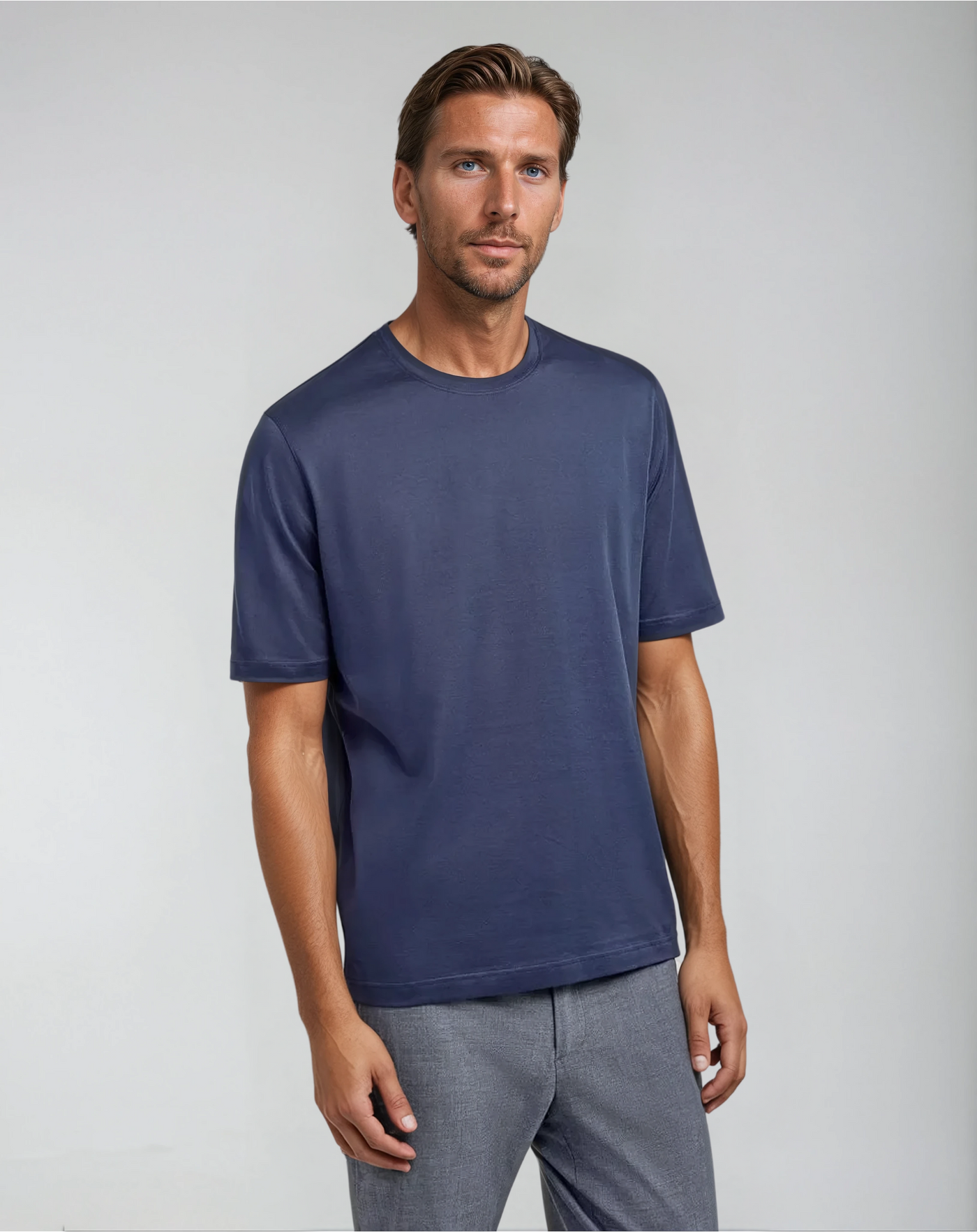 T-shirt Signature Supima – Bleu intense