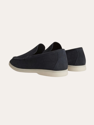 Mocassins en daim raffiné - Bleu marine