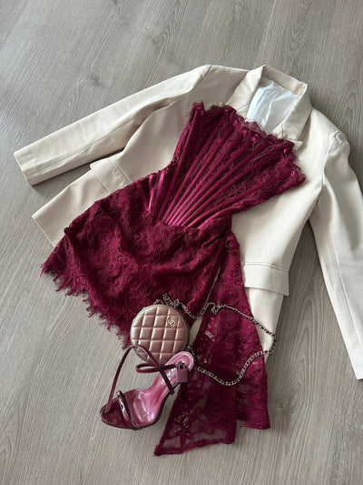 Rosaria | Robe corset en dentelle