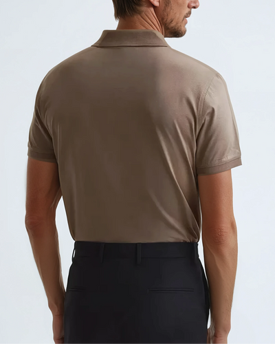 Polo sans boutons, taupe