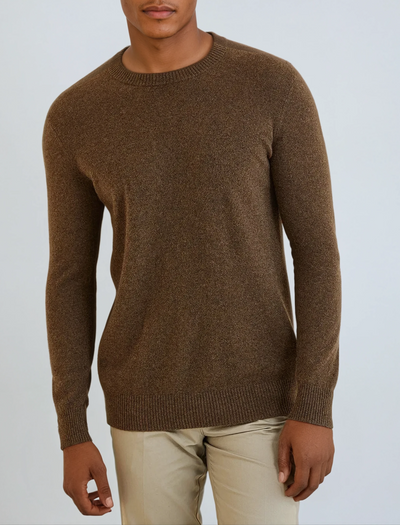 Pull en cachemire Signature - Marron foncé