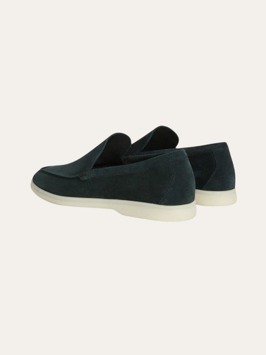 Mocassins en daim raffiné – Vert