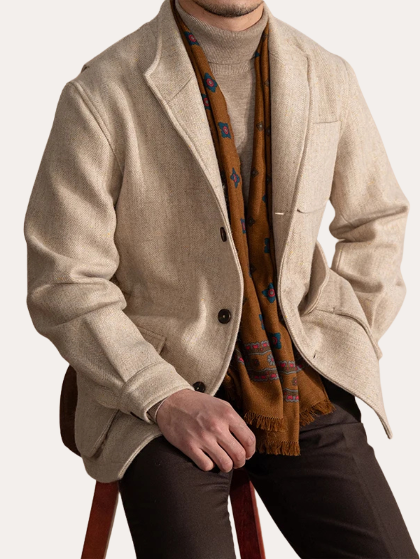 Manteau en laine beige