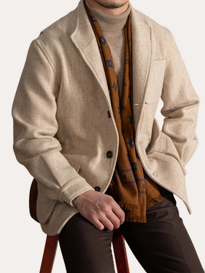 Manteau en laine beige