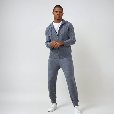 Pantalon en cachemire raffiné – Donkergrijs