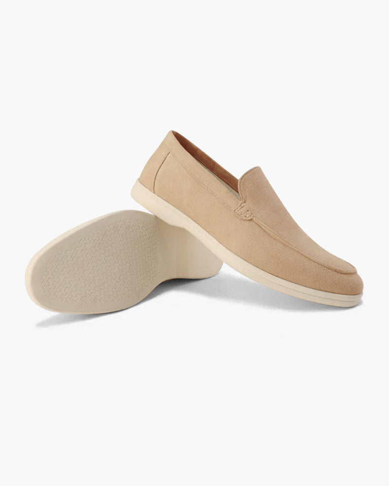 Mocassins en daim vieilli