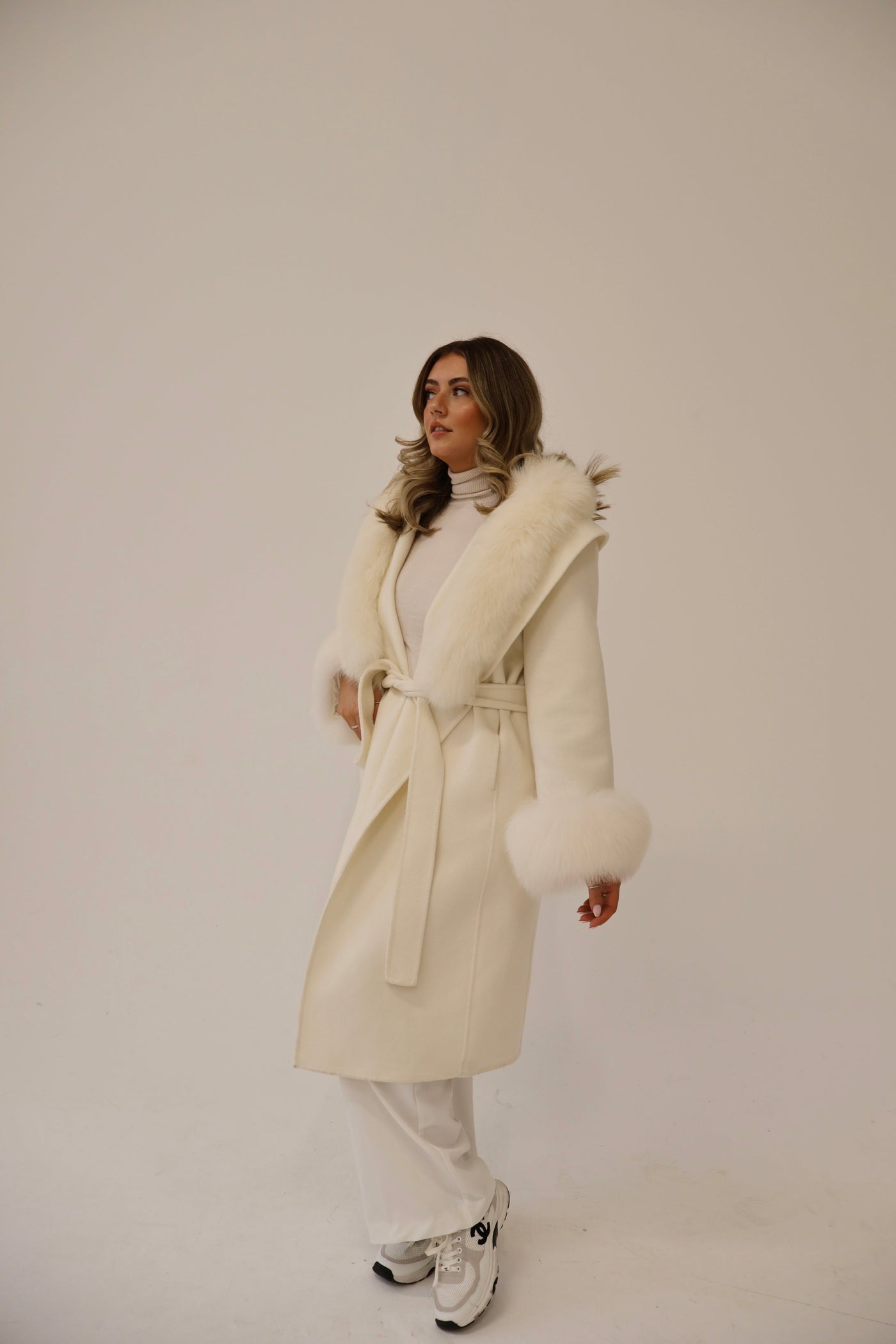 Elma | Manteau long élégant en cachemire avec poignets