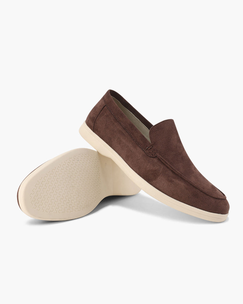Mocassins en daim vieilli