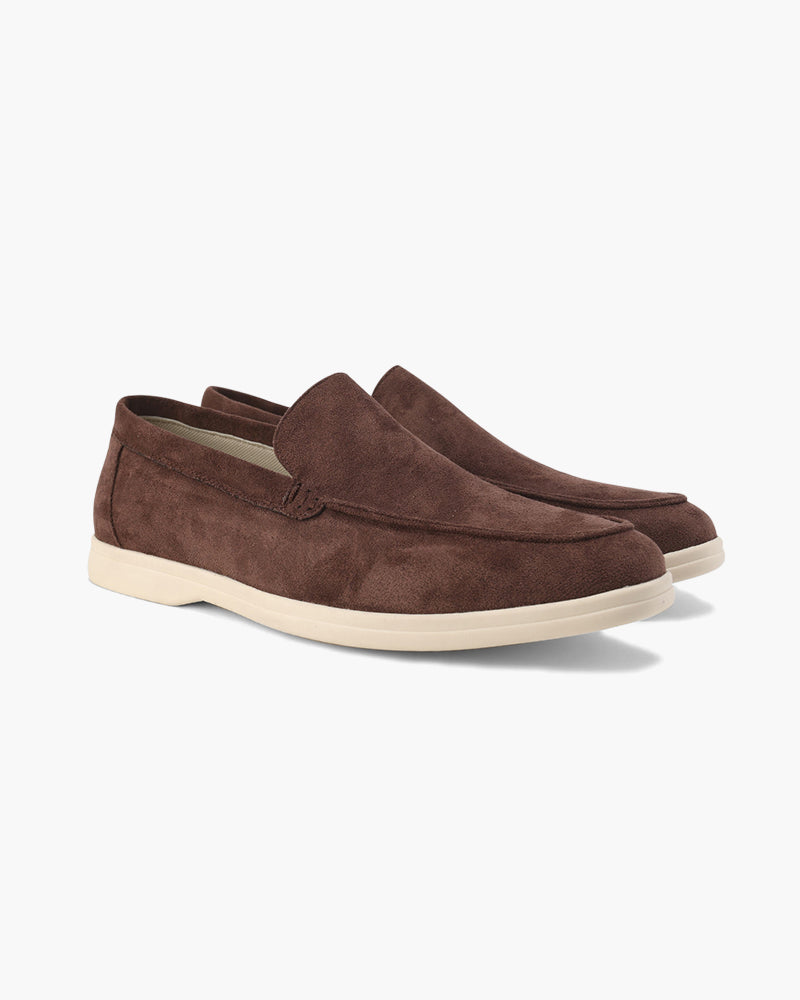 Mocassins en daim vieilli