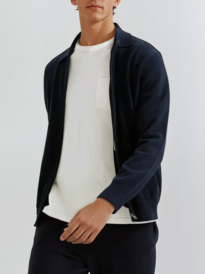 Manteau en cachemire bleu marine