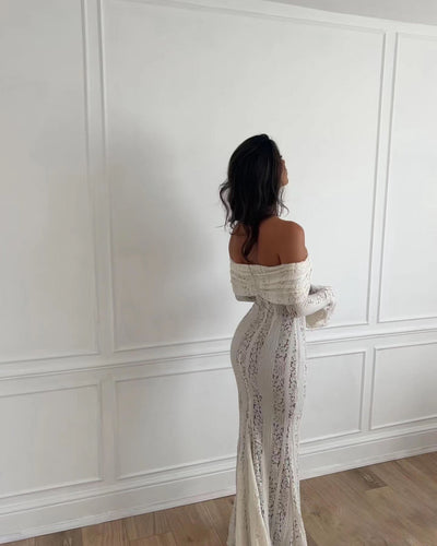 Claudia | Robe longue en dentelle