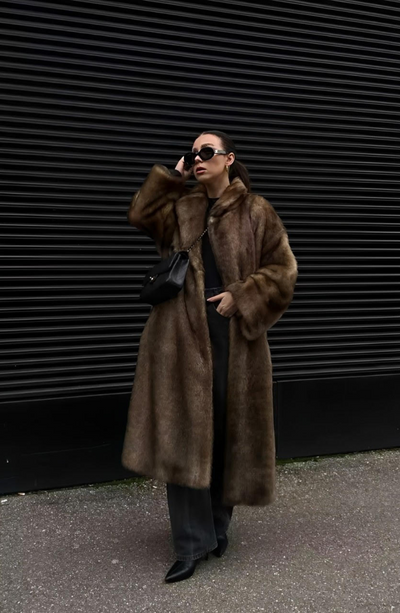 Vivienne | Trench-coat duveteux