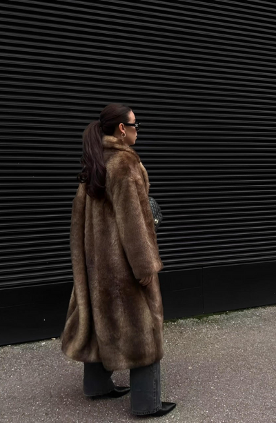 Vivienne | Trench-coat duveteux