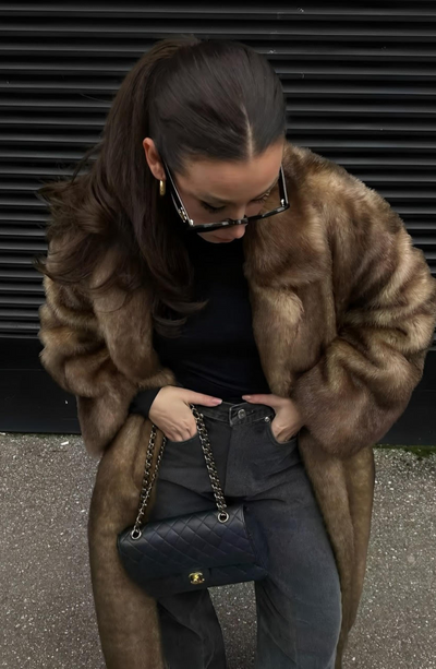 Vivienne | Trench-coat duveteux
