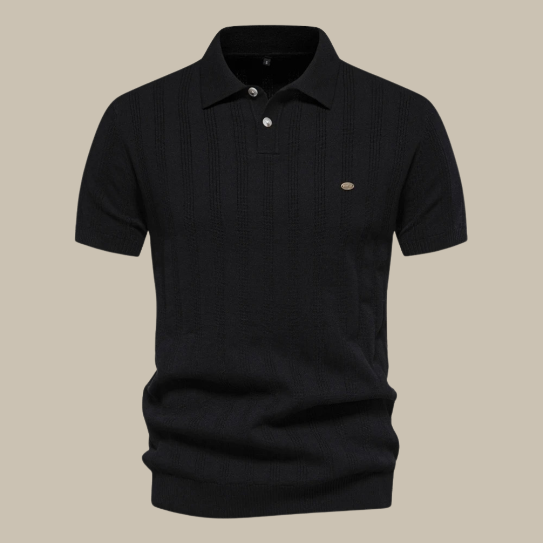 Finn | Polo en merino élégant à manches courtes