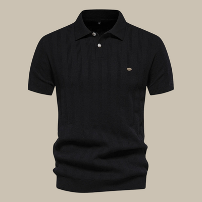 Finn | Polo en merino élégant à manches courtes