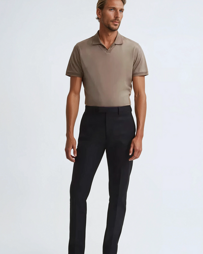Polo sans boutons, taupe