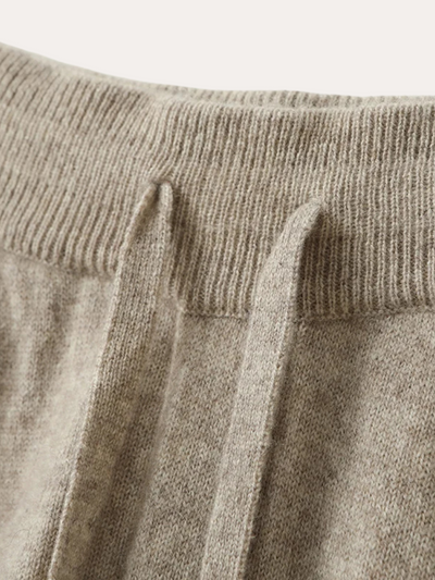 Pantalon en cachemire raffiné – Beige
