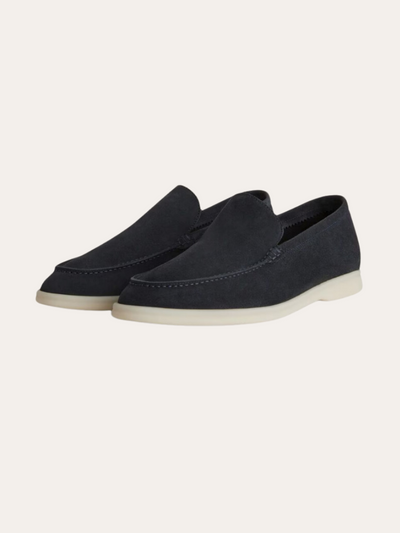 Mocassins en daim raffiné - Bleu marine