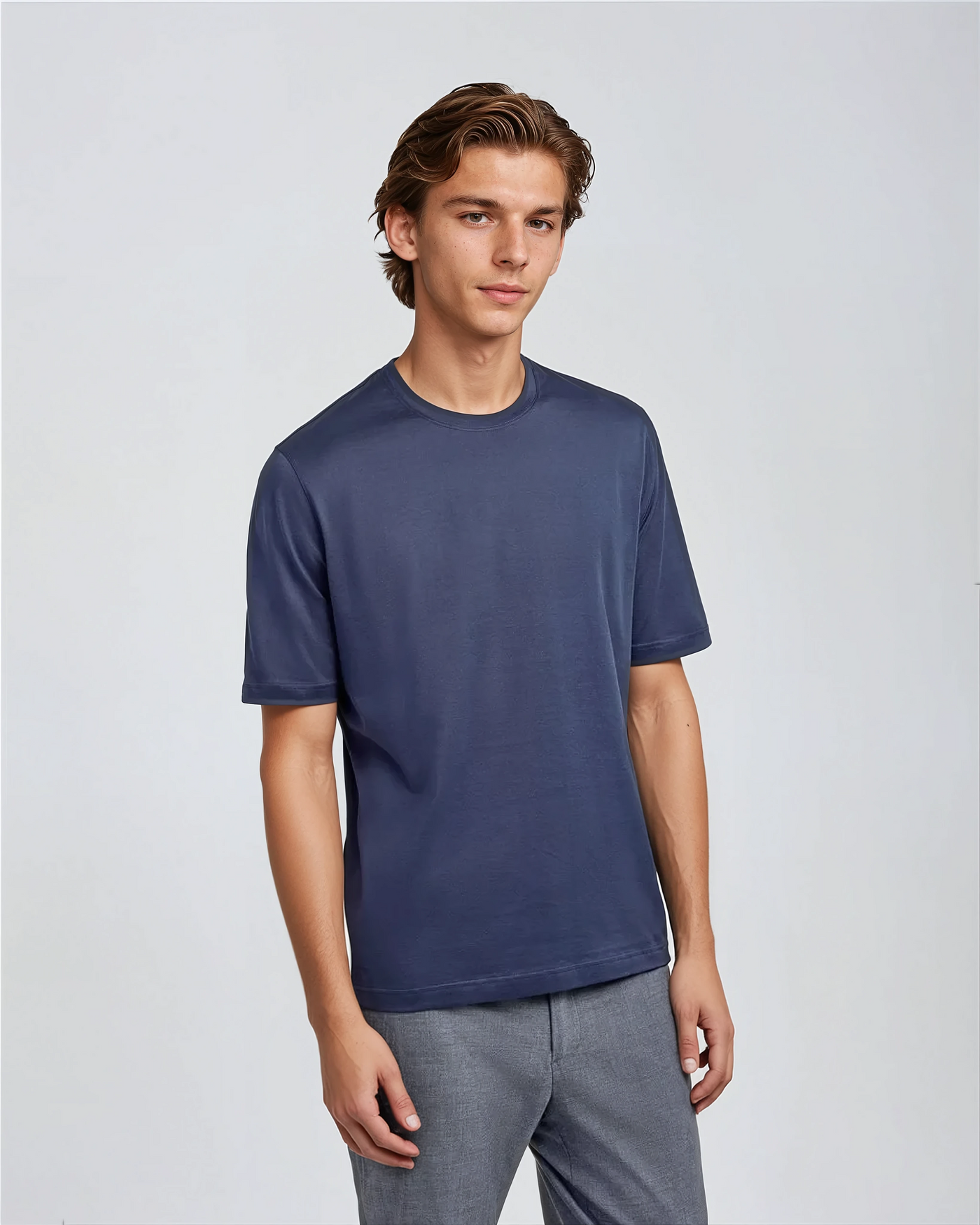 T-shirt Signature Supima – Bleu intense