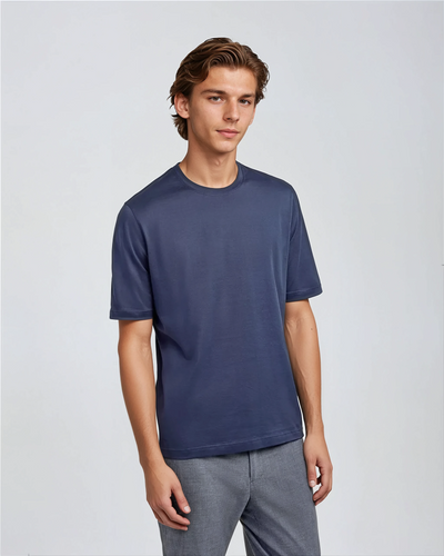 T-shirt Signature Supima – Bleu intense