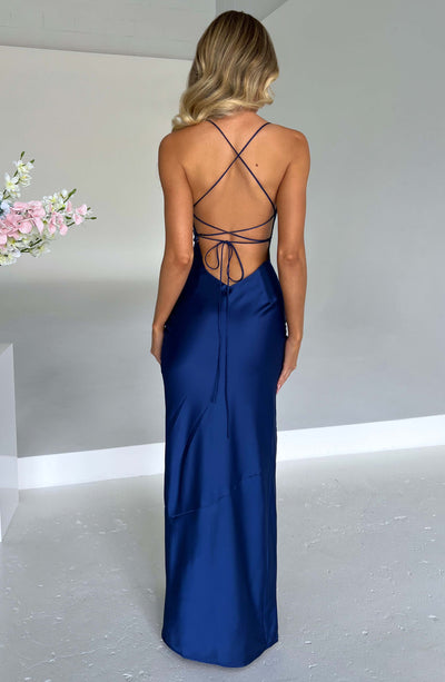 Robe longue Misha - Bleu marine