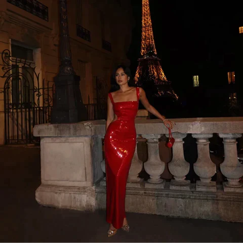 Iris | Robe longue à sequins