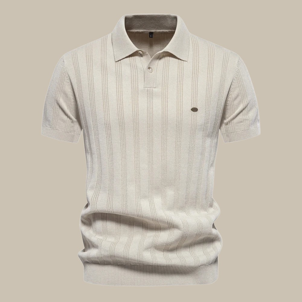 Finn | Polo en merino élégant à manches courtes