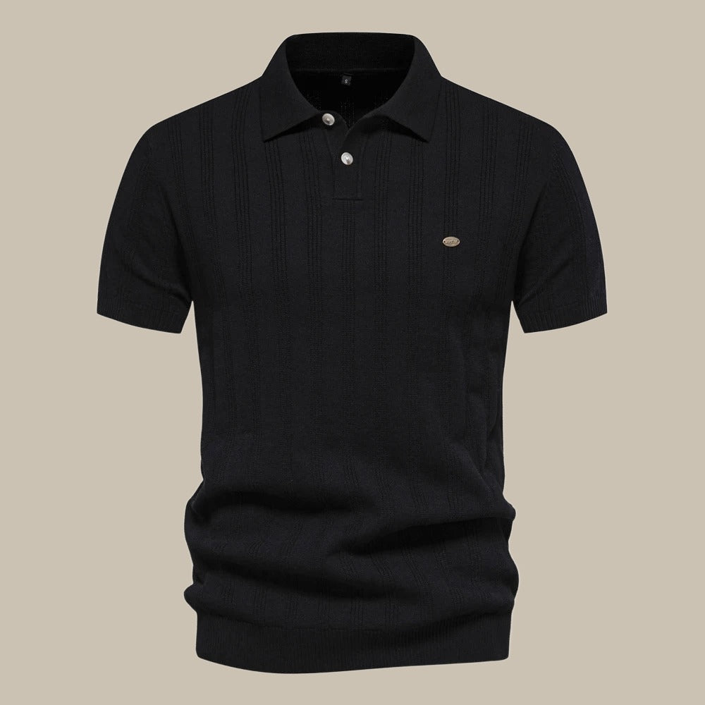 Finn | Polo en merino élégant à manches courtes
