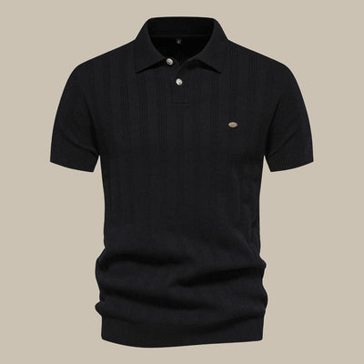 Finn | Polo en merino élégant à manches courtes